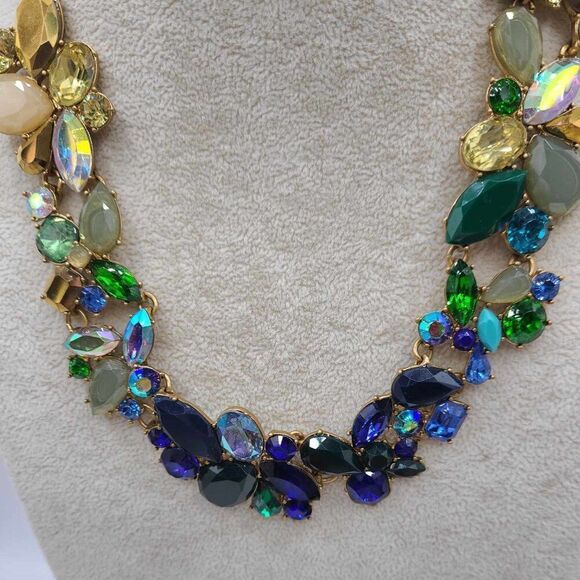 J Crew Sea Glass Ombre Crystal Necklace - Picture 8 of 10